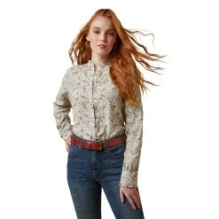 Ariat Womens Clarion Blouse -Western Fashion-Ariat F23 WMS ENGL 10046027 front