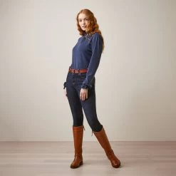 Ariat Womens Inverness Long Sleeve Top 27 Ariat Womens Inverness Long Sleeve Top -Western Fashion-Ariat F23 WMS ENGL 10046340 full warm