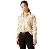 Ariat Womens Larkspur Long Sleeve Blouse -Western Fashion-Ariat F23 WMS ENGL 10046371 front
