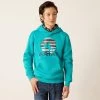 ARIAT KIDS IN MOTION HOODIE - TILE BLUE 1 ARIAT KIDS IN MOTION HOODIE - TILE BLUE -Western Fashion-Ariat acfc851cc7b8a0a21dcefba5b5d2abb1