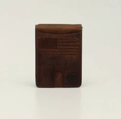 Ariat A3546002 - Patriot II Brown Bifold Money Clip Wallet