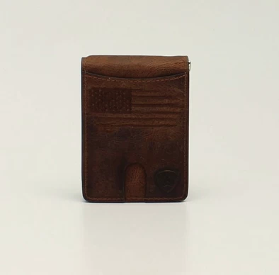 Ariat A3546002 - Patriot II Brown Bifold Money Clip Wallet 3 Ariat A3546002 - Patriot II Brown Bifold Money Clip Wallet