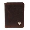 Ariat Bifold Flip Shield Rowdy Brown -Western Fashion-Ariat ariat bifold flip shield rowdy brown