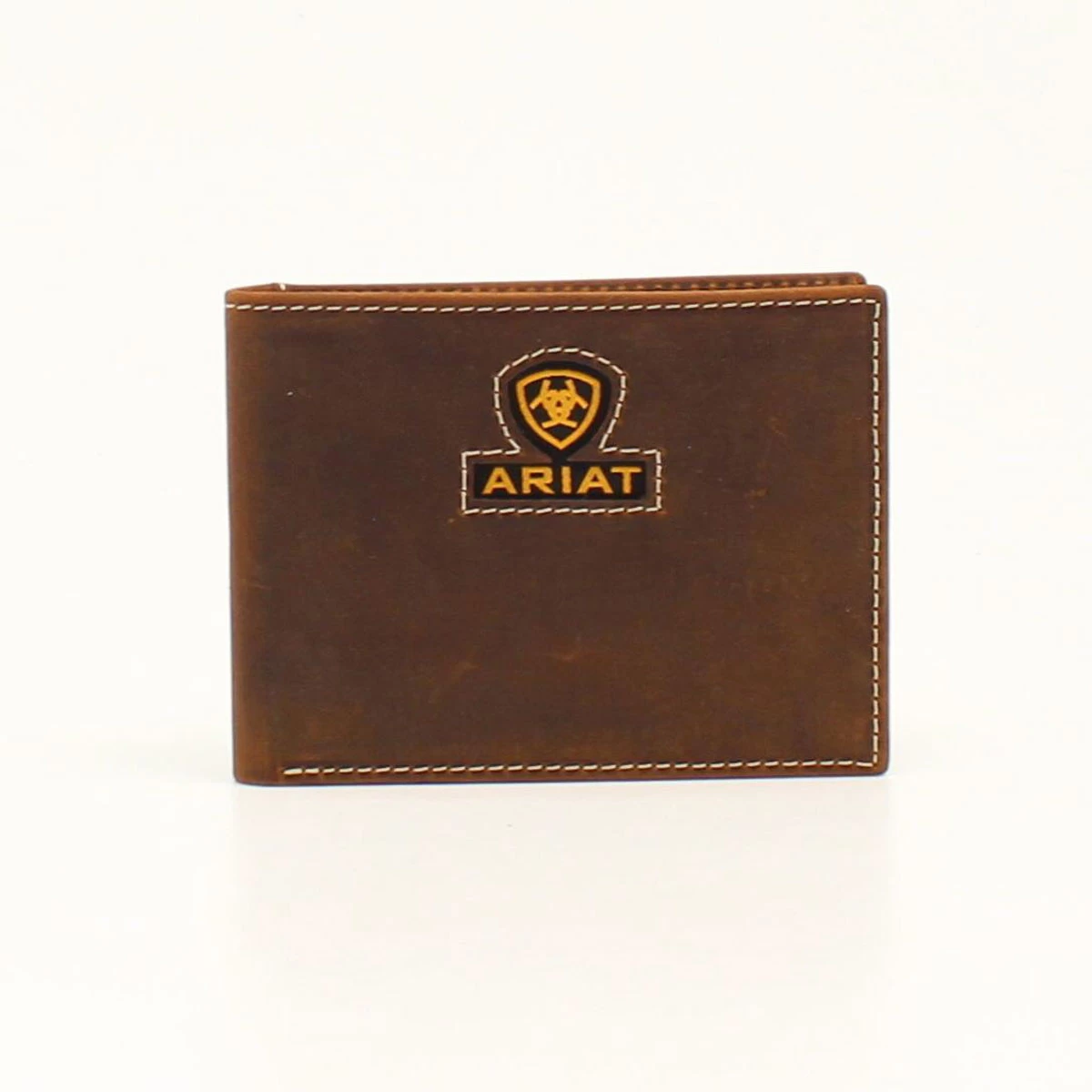 Ariat Inlay Ribbon Logo Bifold Wallet Med. Brown 3 Ariat Inlay Ribbon Logo Bifold Wallet Med. Brown
