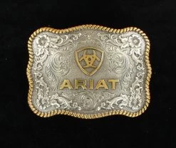 Ariat Rect. Rope Edge Buckle -Western Fashion-Ariat ariat rect rope edge buckle 1
