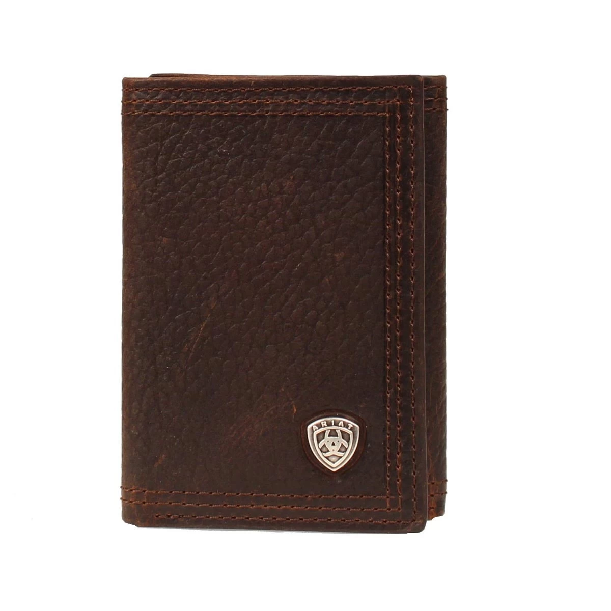 Ariat Trifold Shield Dark Copper Wallet 3 Ariat Trifold Shield Dark Copper Wallet