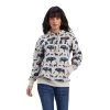ARIAT WOMENS REAL ALLOVER PRINT HOODIE - BUFFALO BORDER -Western Fashion-Ariat b223bb3b06ad9686372bdfa9def65450