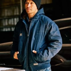 ARIAT MENS REBAR DURACANVAS JACKET - NAVY -Western Fashion-Ariat b51839e50f8d899799a7f289bbae3d24