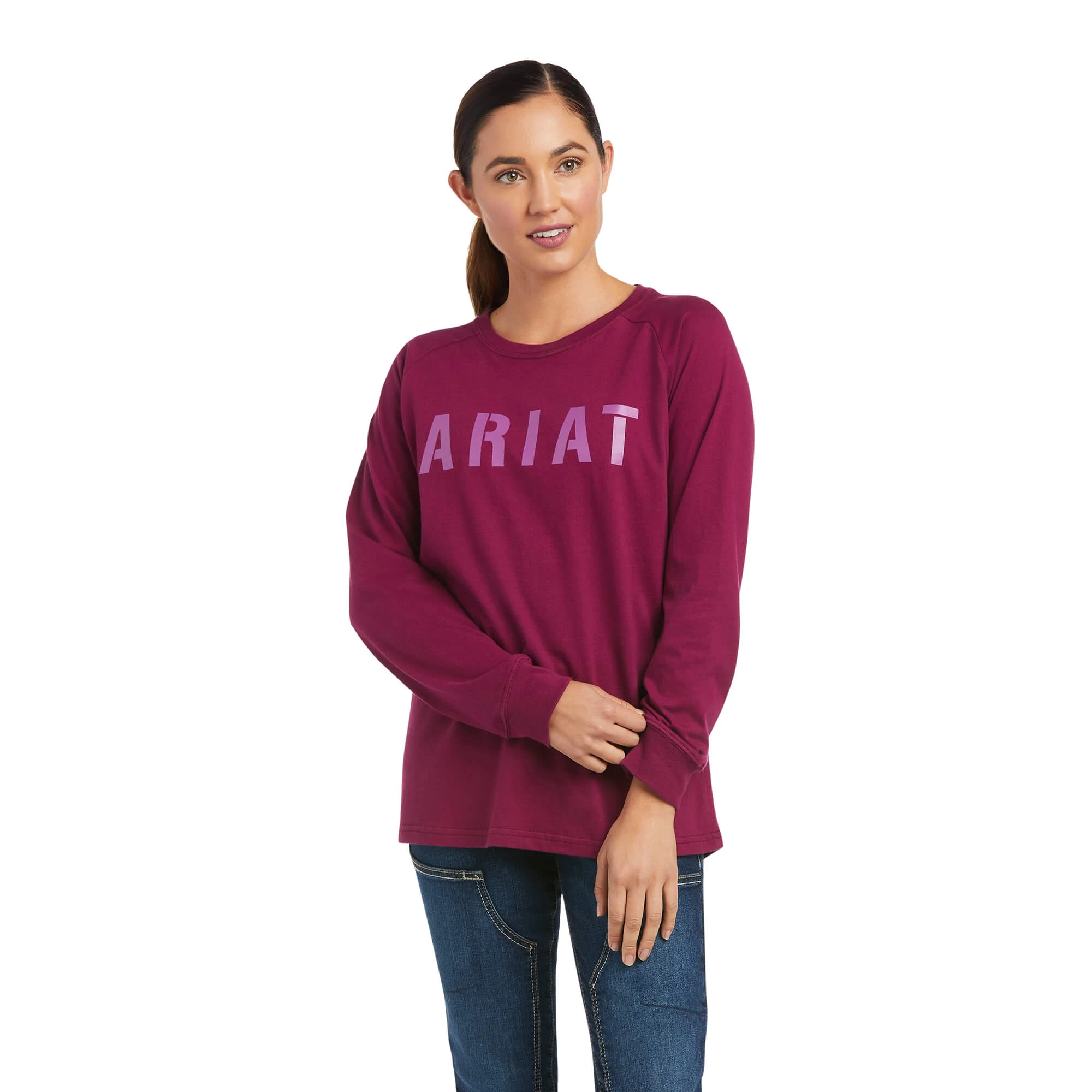 ARIAT REBAR COTTON STRONG BLOCK LONG SLEEVE TEE 4 ARIAT REBAR COTTON STRONG BLOCK LONG SLEEVE TEE - Image 2