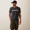 ARIAT MENS BRANDED TEE - CHARCOAL 1 ARIAT MENS BRANDED TEE - CHARCOAL -Western Fashion-Ariat bb014b358b67bd8d520e79e41fa868ba