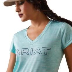 ARIAT WOMENS LAGUNA LOGO TOP - POOL BLUE 6 ARIAT WOMENS LAGUNA LOGO TOP - POOL BLUE -Western Fashion-Ariat d4c05d93d50352d3331a6b50cd10976c