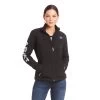 ARIAT WOMENS TEAM SOFTSHELL JACKET - BLACK -Western Fashion-Ariat d7045fdc70c2f74443c0f2099f5cd84a