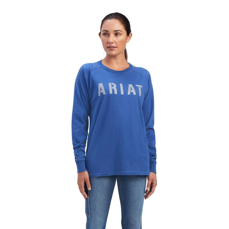 ARIAT WOMENS REBAR COTTON STRONG BLOCK LONG SLEEVE TEE 3 ARIAT WOMENS REBAR COTTON STRONG BLOCK LONG SLEEVE TEE